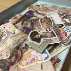 素材紙 ステッカー シール コラージュ