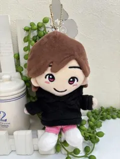 フリースパーカー 黒☆ちびぬい 服☆ハンドメイド なにわ男子 コスチューム 洋服