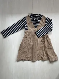 プティマイン　コーデュロイワンピ