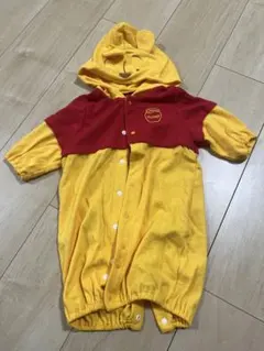 くまのプーさん フード付きロンパース