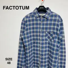FACTOTUM チェック柄シャツ サイズ48