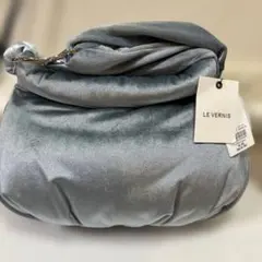 LE VERNIS ベロアミニ ハンドバッグ　ブルー