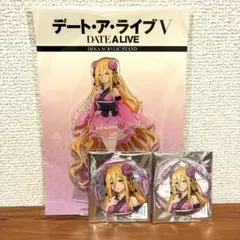 デート・ア・ライブ　和服アイドル デカアクリルスタンド　缶バッジ　2枚　星宮六喰