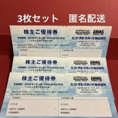 株主優待券 セントラルスポーツ 　3枚　2026年6月30日までのサムネイル