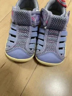 イフミー　ウォーターシューズ　15 花柄　紫　パープル