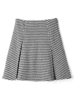 グレイルインパン裏地付き千鳥柄フレアミニスカート[mei25]