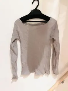 ライトブルーグレー 長袖 リブ素材Tシャツ L LOWRYSFARM