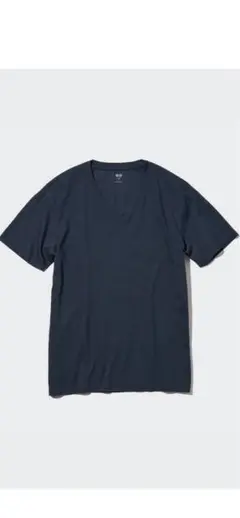 UNIQLOスーピマコットンネイビー Vネック Tシャツ 3枚セット Lサイズ