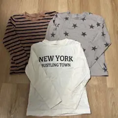 長袖カットソー 3枚セット 120cm