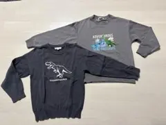 GLOBAL WORK 恐竜プリント トレーナー ２点セット