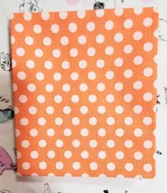 ✨USAコットン　オレンジドット　55×45cm