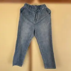 GLOBAL WORK ハイウエストタックデニムパンツ Sのサムネイル