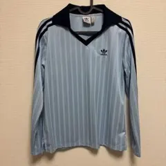 adidas Vネック　長袖ポロシャツ S
