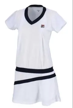 お値下げ❗️【未使用品】FILA テニスウェア ワンピース Ｌ ホワイトのサムネイル