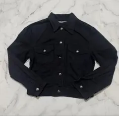 キャサリンハムネットロンドン ブラック デニムジャケット Gジャン