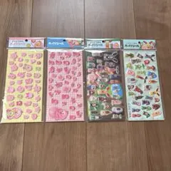 こびとづかん ぷっくりシール　4種類セット カクレモモジリ 集合