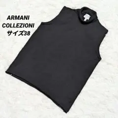 ARMANI COLLEZIONI サイズ38 ノースリーブ ハイネックニット黒のサムネイル