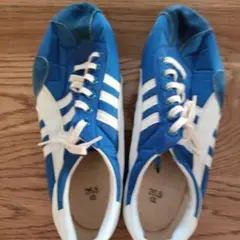 青と白のストライプスニーカー 26.5cm