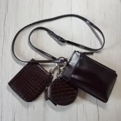 【LOWRYS FARM】ブラウン3set ショルダーバッグ