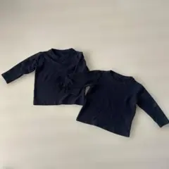 ユニクロ　ネイビー　長袖フリース　100cm 2枚セット