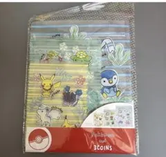 ポケモン 3COINS ジッパーバック　ピカチュウ　ポッチャマ　過去作のもの
