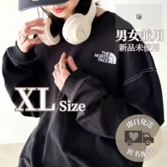 ラスト１点✨韓国限定　ノースフェイス ロゴ刺繍 ステッチ ロンT XLサイズ