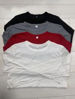 GU ソフトシアークルーネックT 4枚セット　M ジーユー