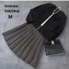 M黒ノーカラージャケット＆グレープリーツスカート　セレモニースーツ