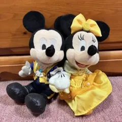 美女と野獣　ミッキー　ミニー　ペアぬいぐるみ