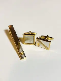 Dunhillダンヒル ネクタイピン カフス セット ゴールド シルバー