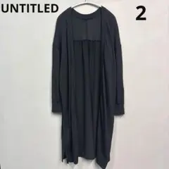 UNTITLED ブラック　UV 長袖　薄手 ロングカーディガン　2 M