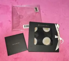 ブルガリ ロゴ ハンカチ BVLGARI　シルク100％ スカーフ　未使用