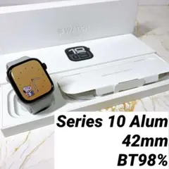 美品Watch シリーズ10 GPS Aluminum 42MM BT100%