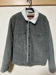 LEVI'S ボア襟付きデニムジャケット M カーキ　オリーブ