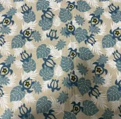 植物柄プリント綿生地