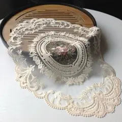 ランチョンマット 刺繍 レース テーブルクロス 花柄 アンティーク 小物置き