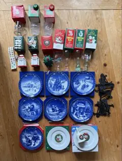 ケンタッキー クリスマス 絵皿9枚 グラス他 ノベルティ レトロセット ケンタッキー クリスマス 絵皿9枚 グラス他 ノベルティ レトロセット