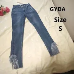 【タグ付き☆人気☆オシャレ☆GYDA】ダメージ　デニムパンツ　サイズS