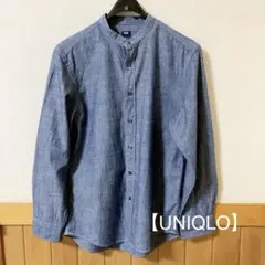 【UNIQLO ユニクロ】スタンドカラー 長袖シャツ Sサイズ