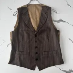 LARDINI ラルディーニ サマーヘリンボーン ベスト 52 ジレ グレージュ