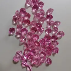 キラキラアクリルピンクビーズ ６０個セット