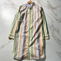 美品 大きいサイズ✨RALPH LAUREN シャツワンピース マルチカラ―