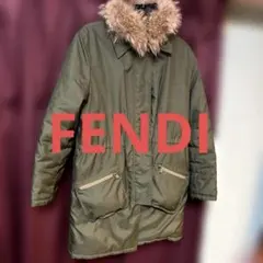 T640 L フェンディ イタリア製 リバーシブル ファーコート レディース 