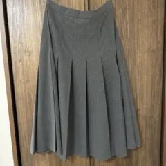 新品　UNIQLO ワイドプリーツミディスカート Lサイズ グレー