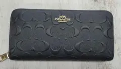 COACH ブラック シグネチャー 長財布訳あり - メルカリ