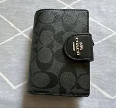 COACH 二つ折り財布 シグネチャー ブラック