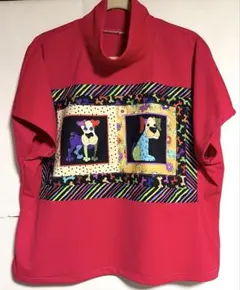 ハンドメイド厚手Tシャツ　レッド
