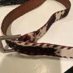 激レア　オールドGAP 毛皮ベルト　ホルスタイン柄