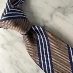 【新品】ベージュ×ネイビー×白ストライプ