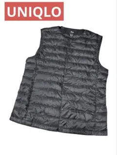 ユニクロ ライトダウンベスト ノーカラー ダウン90％ フェザー10％